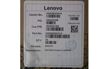 Lenovo 5H40S21299 HEATSINK Heatsink H 83KS PK