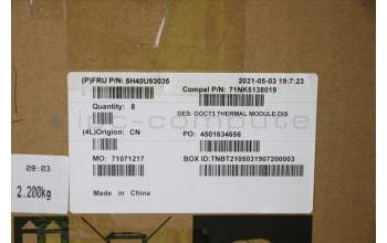 Lenovo 5H40U93035 HEATSINK A360 ITL 35W DIS TM