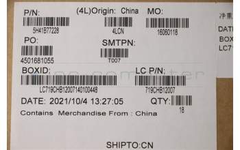 Lenovo 5H41B77228 HEATSINK HC15A_THMASSY_WW WEIHONG 157X73