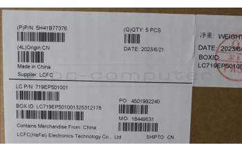 Lenovo 5H41B77376 HEATSINK THMASSY w/FANWN21X4QN20P2 DELTA