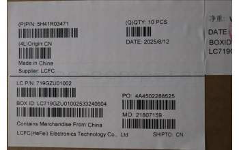 Lenovo 5H41R03471 HEATSINK MPV60_SWG_PEAK_THM PINDAI