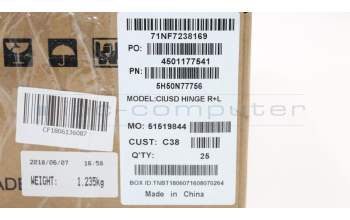 Lenovo HINGE Hinge C 80Y9 R+L para Lenovo IdeaPad 320S-15ABR (80YA)