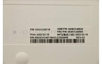 Lenovo 5KM1C40669 Keyboard_Mouse, Wireless, Russian Cyrillic, White Grey, Non Backlight