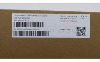 Lenovo 5KM1C40674 KYB_MOUSE Primax R71_G2 2.4G WTGSW_F_G
