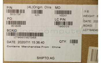 Lenovo 5M10V17047 MECH_ASM BL KB W C ASM GRE BK US