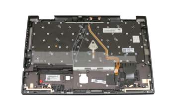 5M10V24958 teclado incl. topcase original Lenovo DE (alemán) negro/canaso con retroiluminacion y mouse stick