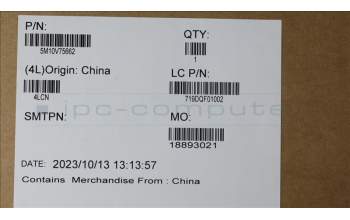 Lenovo 5M10V75662 Lenovo LCD Module,16\",WUXGA,Touch,Anti-Reflection,Anti-Smudge,IPS,400nit,100% SRGB