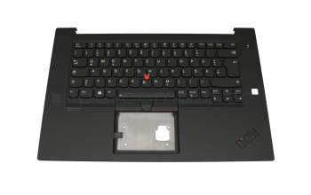 5M10W78879 teclado incl. topcase original Lenovo DE (alemán) negro/negro con retroiluminacion y mouse stick