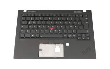 5M10W85887 teclado incl. topcase original Lenovo DE (alemán) negro/negro con retroiluminacion y mouse stick
