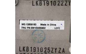 Lenovo 5M10W85902 C-Cover with keyboard, Spanish, Deep Black, WLAN, UK