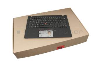 5M10W85923 teclado incl. topcase original Lenovo DE (alemán) negro/negro con retroiluminacion y mouse stick