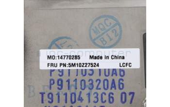 Lenovo 5M10Z27524 C-Cover with keyboard, Estonian, Deep Black, WWAN, UK