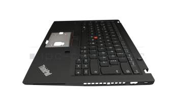 5M10Z54257 teclado incl. topcase original Lenovo DE (alemán) negro/negro con retroiluminacion y mouse stick