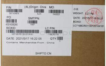 Lenovo 5M11A34978 MECH_ASM KBD GER BL(Sun) Pat UK BK