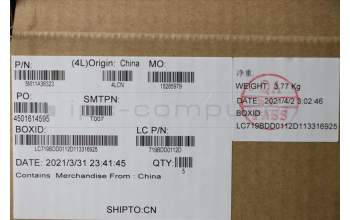 Lenovo 5M11A36323 MECH_ASM KB RUS BKLT(P)FPR US BK