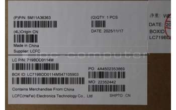 Lenovo 5M11A36363 MECH_ASM KB THAI BKLT(T)FPR US BK