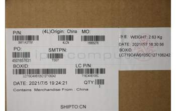 Lenovo 5M11A37781 MECH_ASM KBDW/C UKE BKLT(CHY)WW UK BK