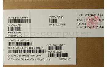 Lenovo 5M11A37785 MECH_ASM KBDW/C UKE BKLT(TRA)WW UK BK
