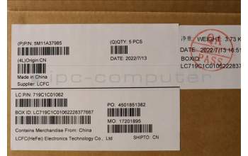 Lenovo 5M11A37985 MECH_ASM KB C ENG(TSG)PT US BK