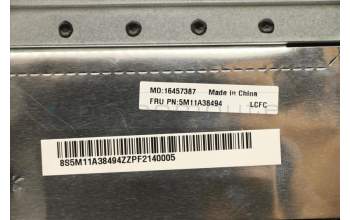 Lenovo 5M11A38494 C-Cover with keyboard,Czech Slovakian,Black,FingerPrint