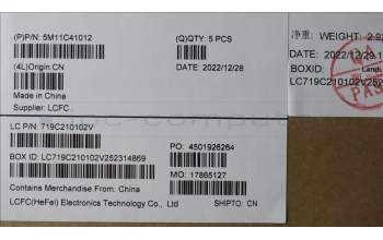 Lenovo 5M11C41012 MECH_ASM KBD BZL,WW,GY,CHY,UKE