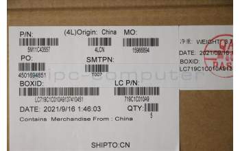 Lenovo 5M11C43557 MECH_ASM KB C SPA BKLT(PMX)PT UK BK