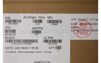 Lenovo 5M11C43563 MECH_ASM KB C GER BKLT(PMX)PT UK BK