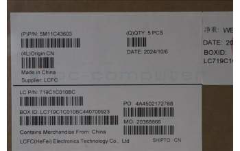 Lenovo 5M11C43603 MECH_ASM KB C TUR BKLT(TSG)PT UK BK