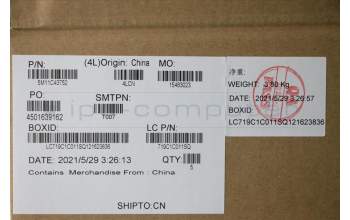 Lenovo 5M11C43752 MECH_ASM KB C ENG BKLT(PMX)PT FP US BK