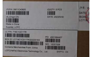 Lenovo 5M11C43820 MECH_ASM KB C EUROENG BKLT(SRX)PT FP BK