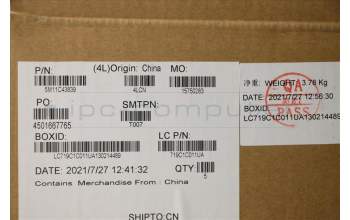 Lenovo 5M11C43839 MECH_ASM KB C IND ENG BKLT(PMX)PT FP BK