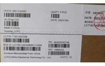 Lenovo 5M11C44267 MECH_ASM KB C NORDIC(SRX)PT UKBK