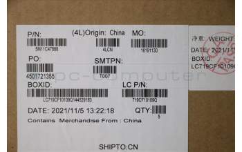 Lenovo 5M11C47888 MECH_ASM KBD W/C BUL BKLT(SUN) UK BK