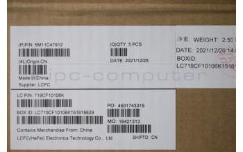 Lenovo 5M11C47912 MECH_ASM KBD W/C EUROENG BKLT(SUN) US BK