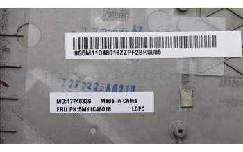 Lenovo 5M11C48016 MECH_ASM KBD W/C UKR BKLT(SUN) US BK