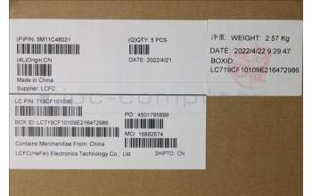 Lenovo 5M11C48021 MECH_ASM KBD W/C ARA BKLT(CHY) USWWBK