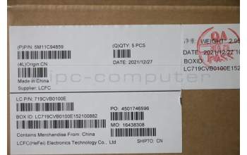 Lenovo 5M11C94859 MECH_ASM FRU KB w/Cc IND ENG(Lit)FPR US