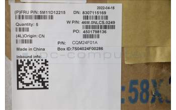 Lenovo 5M11D12215 MECH_ASM WW C-Cvr+POR KB ASM,CHY