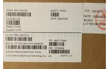 Lenovo 5M11F24198 MECH_ASM FRU KB w/Cc IND ENG(Chi)US BK