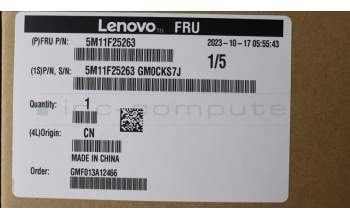 Lenovo 5M11F25263 MECH_ASM KBD/C NORDIC BKLT(CHI) UKWWNEBK