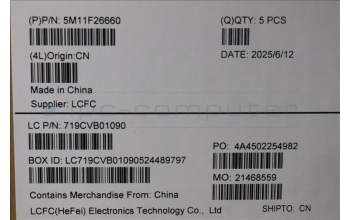 Lenovo 5M11F26660 MECH_ASM KBw/Ccvr UKE BKLT-CHY FP UK BK