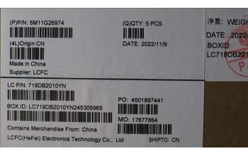 Lenovo 5M11G26974 MECH_ASM KBD C-Cov IND ENG Liteon BK