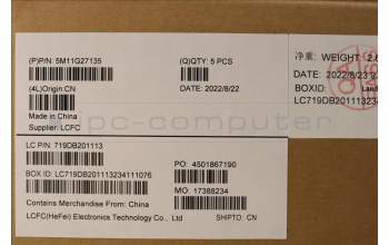 Lenovo 5M11G27135 MECH_ASM KBD C-Cov BEL BKLT Chicon BK
