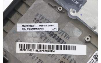 Lenovo 5M11G27188 MECH_ASM KBD C-Cov ENG BKLT Chicon BK