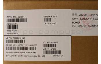 Lenovo 5M11G27391 MECH_ASM KB CCov UKE BKLT Sunrex BK