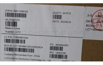 Lenovo 5M11G56183 MECH_ASM CS22 3+2bCPLC,GL-Mylar,DB4,SRX