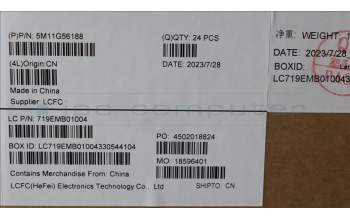 Lenovo 5M11G56188 MECH_ASM CS22 3+2bCPLC,GLM,DB4,NFC,TRI