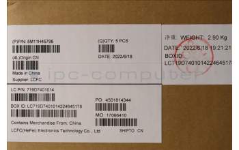 Lenovo 5M11H45798 MECH_ASM KBD BZL,WL,GY,SRX,ENG