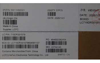 Lenovo 5M11H52321 MECH_ASM KBD Cc ENG BKLT(TRA)US GY