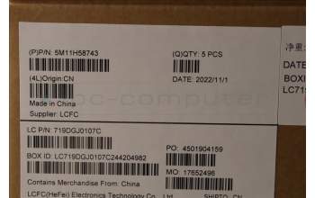 Lenovo 5M11H58743 MECH_ASM KBD CCvr POR(PMX)UK BK
